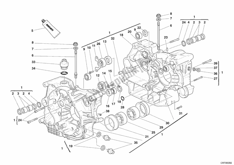 All parts for the Crankcase of the Ducati Sportclassic Sport 1000 Single-seat USA 2006